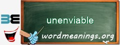 WordMeaning blackboard for unenviable